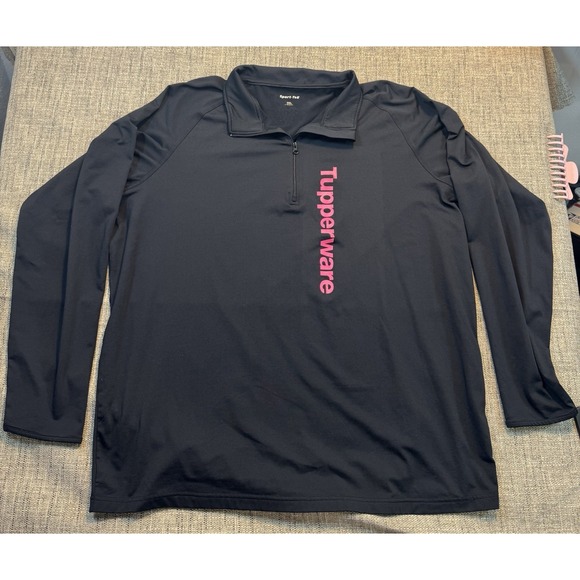 Tupperware Sweatshirt 70 Years Of The Party Sportek Women XXL Long Sleeve Black - Picture 1 of 11
